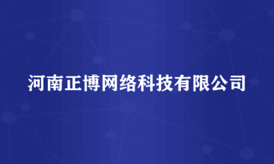 河南正博網絡科技 計算機軟硬件及輔助設備零售的領航者
